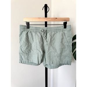 J. Crew Women's Green Linen Shorts